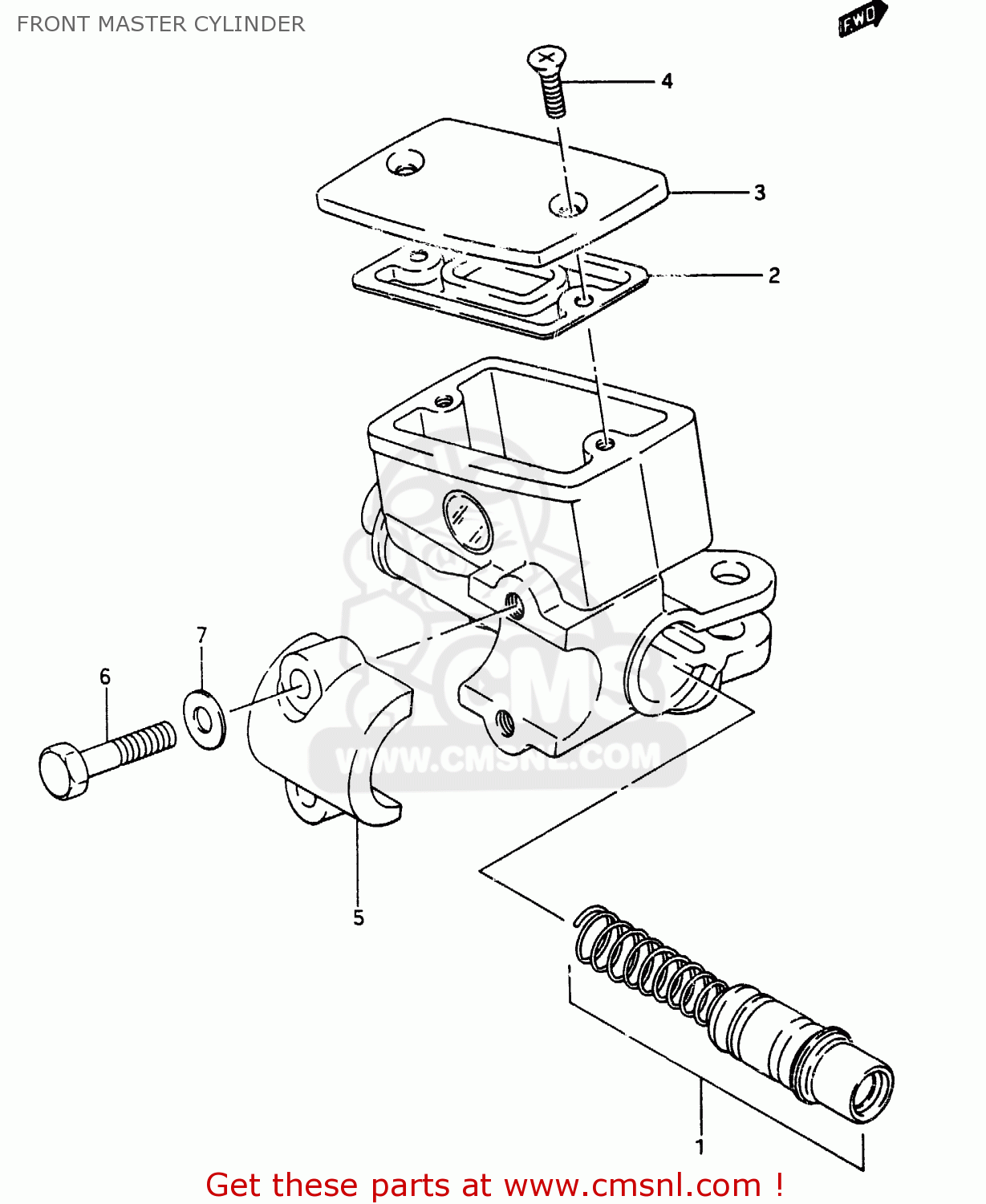 FRONT MASTER CYLINDER RG250C 1987 (H) (E01 E02 E04 E15 E16 E21 E22 E25 E39 E53)