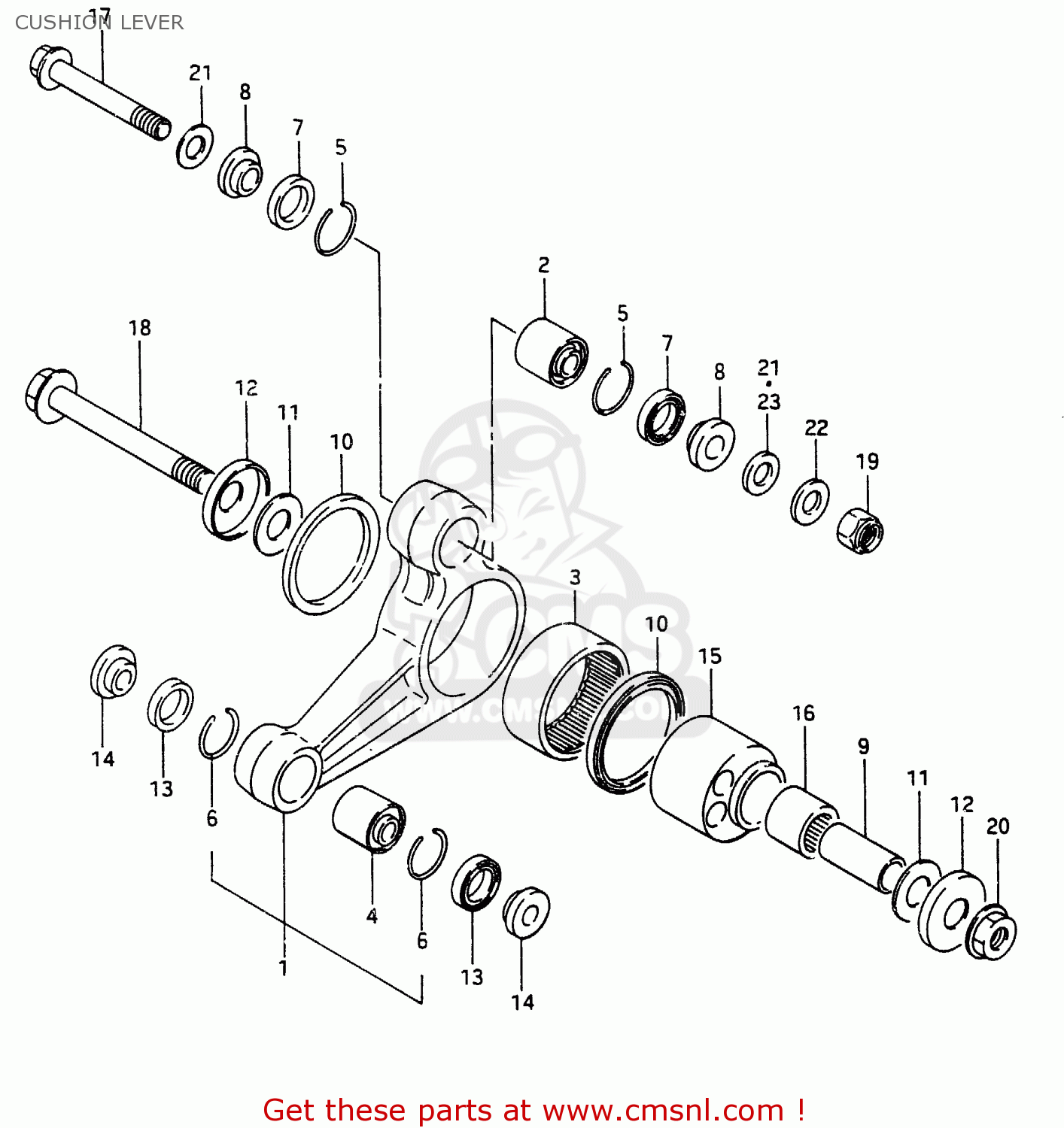 CUSHION LEVER RG250C 1987 (H) (E01 E02 E04 E15 E16 E21 E22 E25 E39 E53)