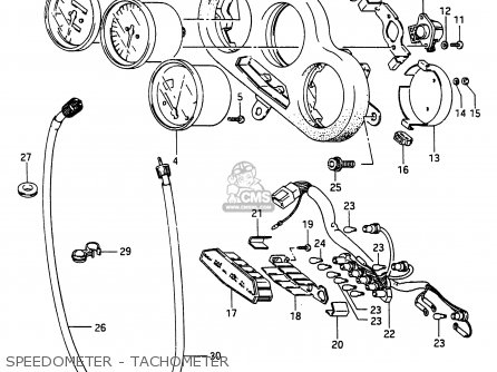 SPEEDOMETER - TACHOMETER - RG250C 1987 (H) (E01 E02 E04 E15 E16 E21 E22 E25 E39 E53)