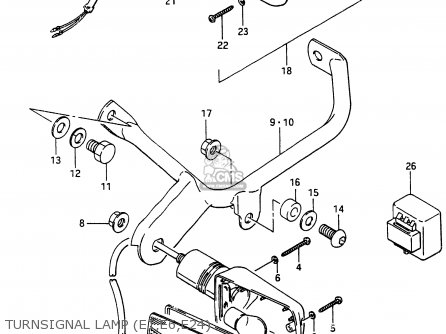 TURNSIGNAL LAMP (E1,E6,E24) - RG250C 1987 (H) (E01 E02 E04 E15 E16 E21 E22 E25 E39 E53)