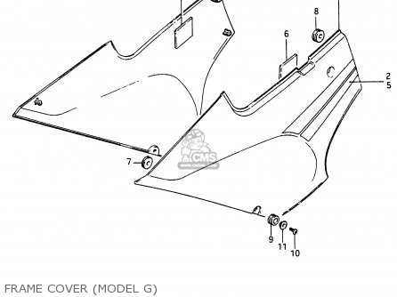FRAME COVER (MODEL G) - RG250C 1987 (H) (E01 E02 E04 E15 E16 E21 E22 E25 E39 E53)