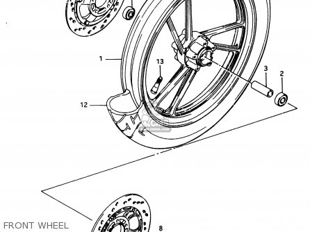 FRONT WHEEL - RG250C 1987 (H) (E01 E02 E04 E15 E16 E21 E22 E25 E39 E53)
