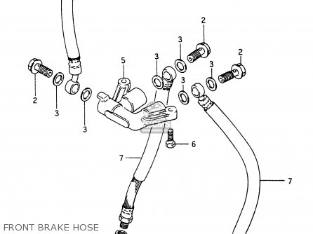 FRONT BRAKE HOSE - RG250C 1987 (H) (E01 E02 E04 E15 E16 E21 E22 E25 E39 E53)
