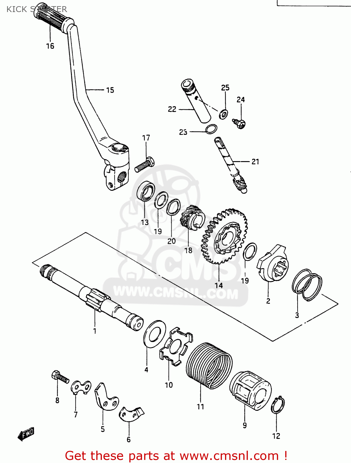 KICK STARTER RG250F 1986 (G) (E02 E16 E24 E30)