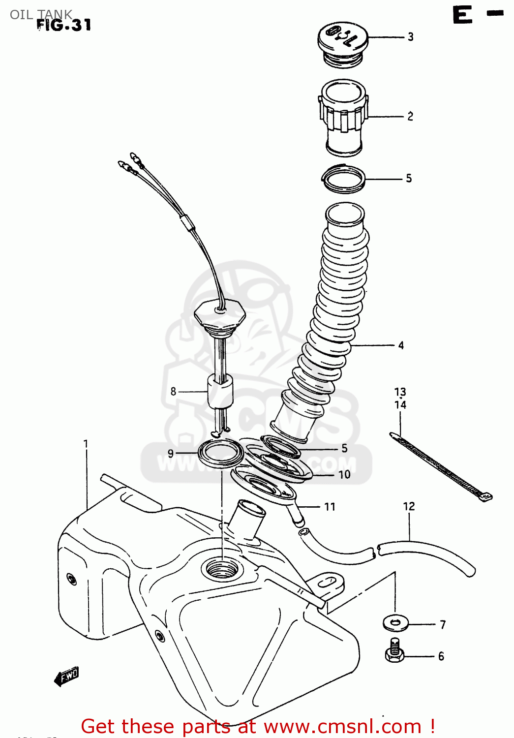 OIL TANK RG250F 1986 (G) (E02 E16 E24 E30)