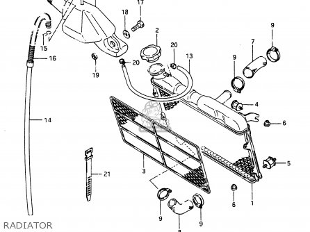 RADIATOR - RG250F 1986 (G) (E02 E16 E24 E30)