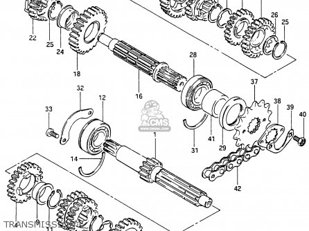 TRANSMISSION - RG250F 1986 (G) (E02 E16 E24 E30)