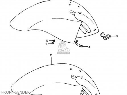 FRONT FENDER - RG250F 1986 (G) (E02 E16 E24 E30)