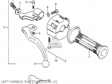 LEFT HANDLE SWITCH (MODEL H) - RG250F 1986 (G) (E02 E16 E24 E30)