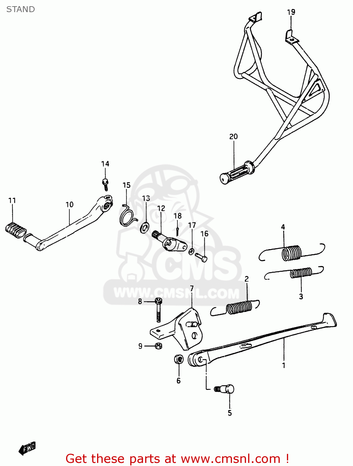STAND RG250F 1987 (H) (E01 E02 E15 E24 E30 E34)