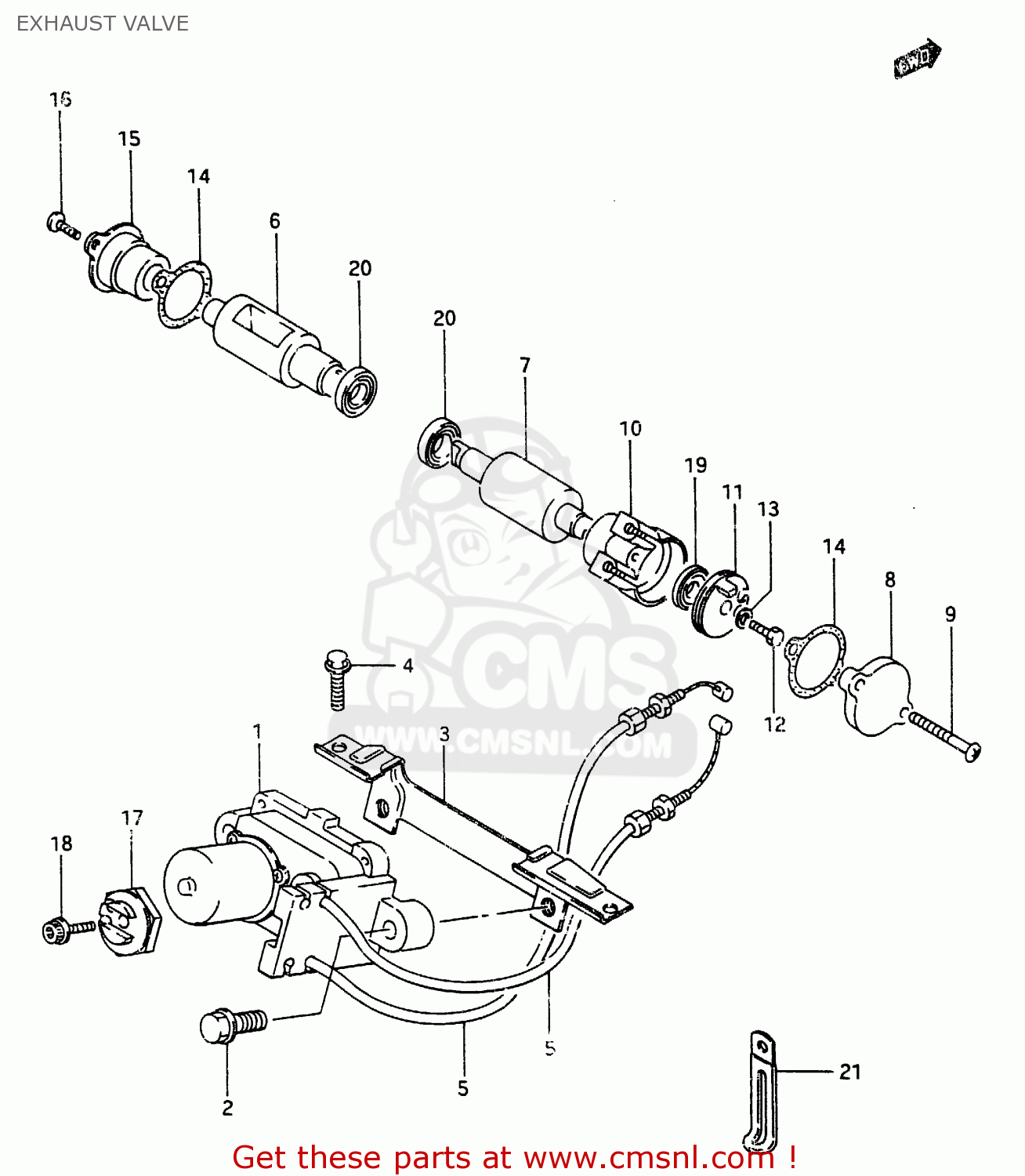 EXHAUST VALVE RG250F 1987 (H) (E01 E02 E15 E24 E30 E34)