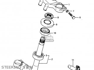 STEERING STEM - RG250F 1987 (H) (E01 E02 E15 E24 E30 E34)