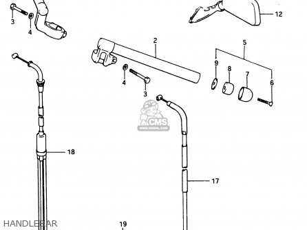 HANDLEBAR - RG250F 1987 (H) (E01 E02 E15 E24 E30 E34)