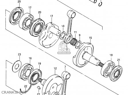 CRANKSHAFT - RG250F 1987 (H) (E01 E02 E15 E24 E30 E34)