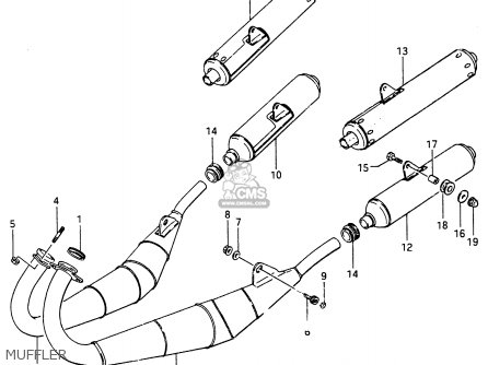 MUFFLER - RG250F 1987 (H) (E01 E02 E15 E24 E30 E34)