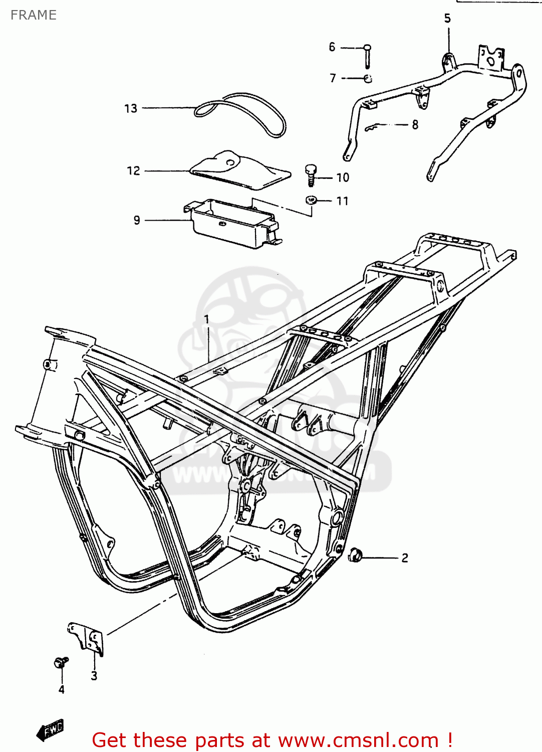 FRAME RG250FC 1987 (H) (E01 E02 E06 E15 E16 E22 E24 E25 E30 E34)
