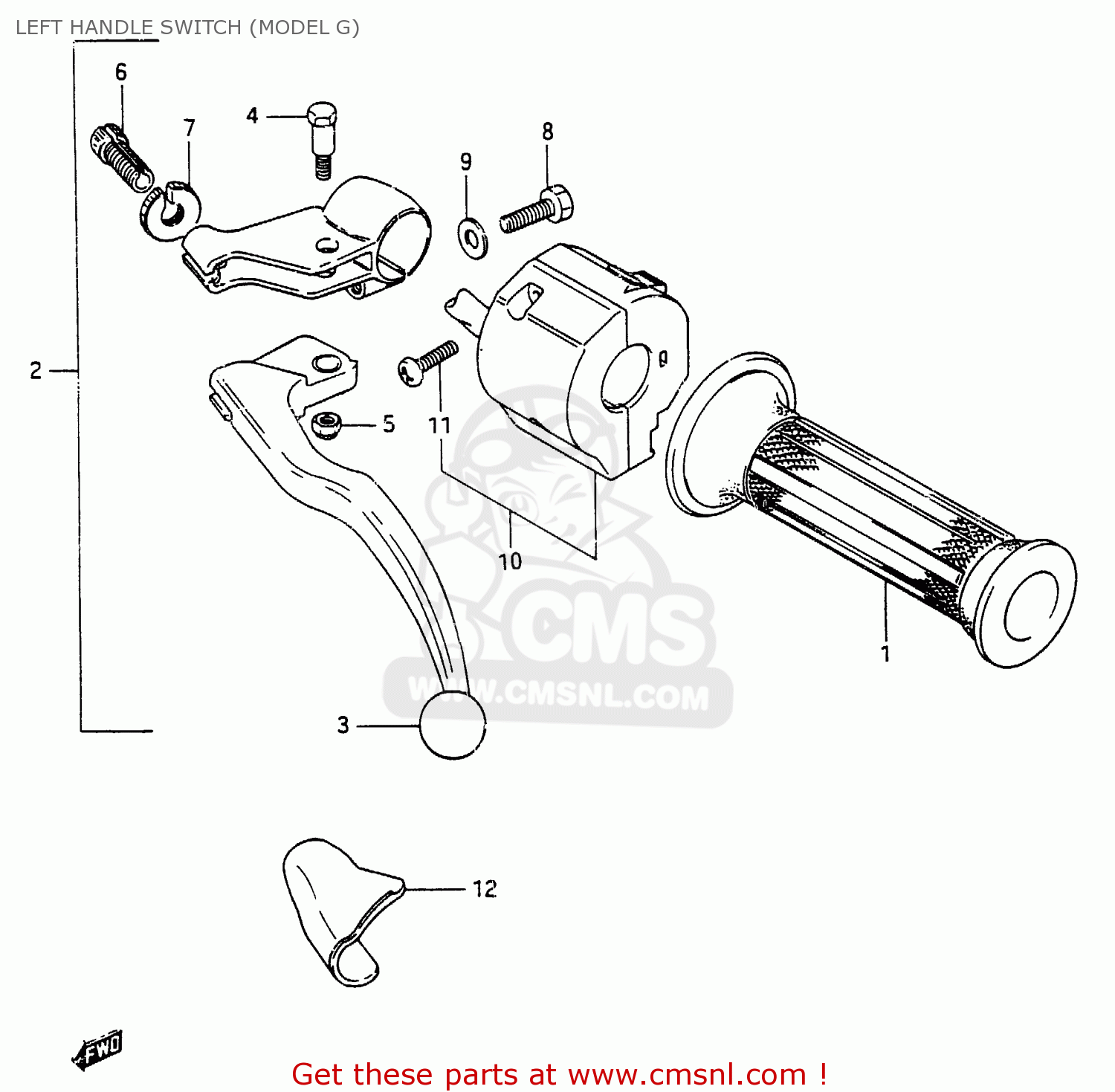 LEFT HANDLE SWITCH (MODEL G) RG250FC 1987 (H) (E01 E02 E06 E15 E16 E22 E24 E25 E30 E34)