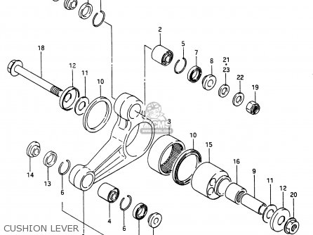 CUSHION LEVER - RG250FC 1987 (H) (E01 E02 E06 E15 E16 E22 E24 E25 E30 E34)