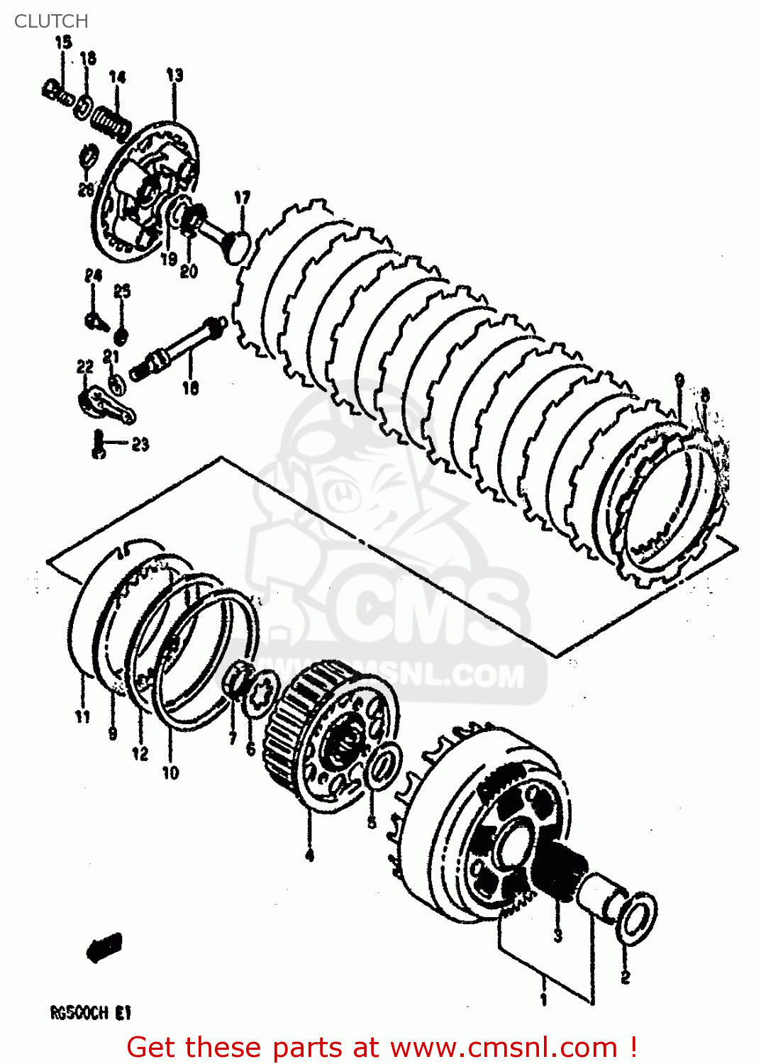 CLUTCH RG500 1986 (G) (E01 E02 E04 E06 E15 E16 E17 E21 22 24 25 34 39)