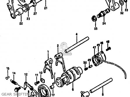 GEAR SHIFTING - RG500 1986 (G) (E01 E02 E04 E06 E15 E16 E17 E21 22 24 25 34 39)