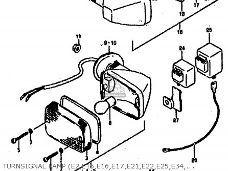 TURNSIGNAL LAMP (E2,E15,E16,E17,E21,E22,E25,E34,E39,E53) - RG500 1986 (G) (E01 E02 E04 E06 E15 E16 E17 E21 22 24 25 34 39)