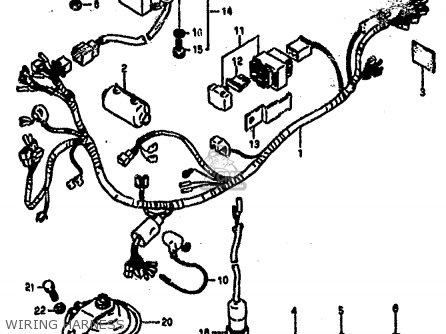 WIRING HARNESS - RG500 1986 (G) (E01 E02 E04 E06 E15 E16 E17 E21 22 24 25 34 39)