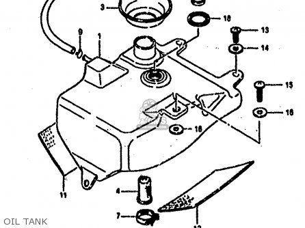 OIL TANK - RG500 1986 (G) (E01 E02 E04 E06 E15 E16 E17 E21 22 24 25 34 39)
