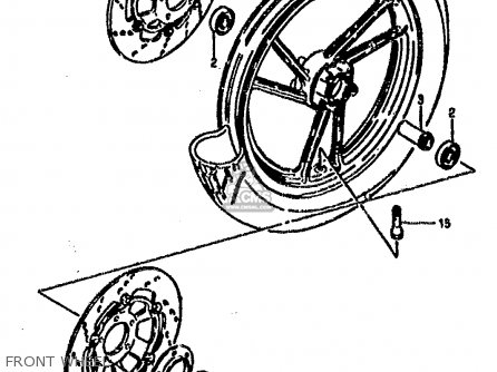 FRONT WHEEL - RG500 1986 (G) (E01 E02 E04 E06 E15 E16 E17 E21 22 24 25 34 39)