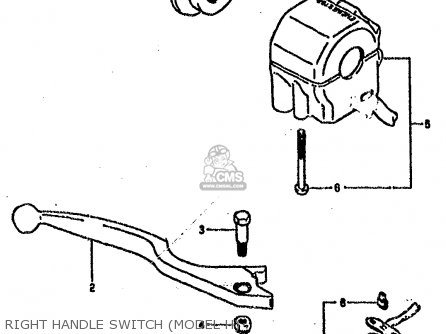 RIGHT HANDLE SWITCH (MODEL H) - RG500 1986 (G) (E01 E02 E04 E06 E15 E16 E17 E21 22 24 25 34 39)