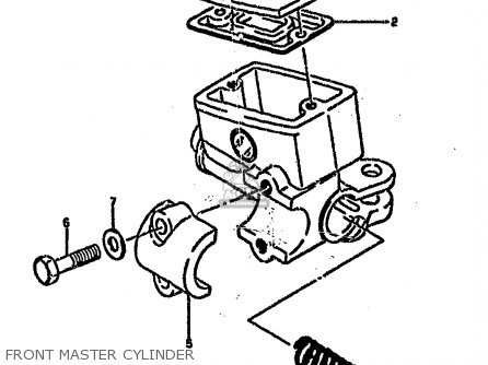 FRONT MASTER CYLINDER - RG500 1986 (G) (E01 E02 E04 E06 E15 E16 E17 E21 22 24 25 34 39)