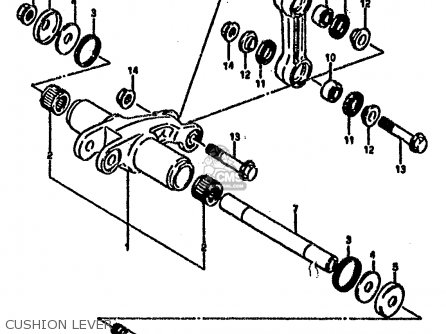 CUSHION LEVER - RG500 1986 (G) (E01 E02 E04 E06 E15 E16 E17 E21 22 24 25 34 39)