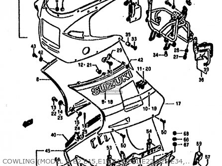 COWLING (MODEL G E2,E15,E16,E17,E21,E22,E25,E34,E39) - RG500 1986 (G) (E01 E02 E04 E06 E15 E16 E17 E21 22 24 25 34 39)