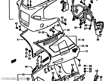 COWLING (MODEL H) - RG500 1986 (G) (E01 E02 E04 E06 E15 E16 E17 E21 22 24 25 34 39)