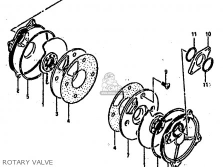 ROTARY VALVE - RG500 1986 (G) (E01 E02 E04 E06 E15 E16 E17 E21 22 24 25 34 39)