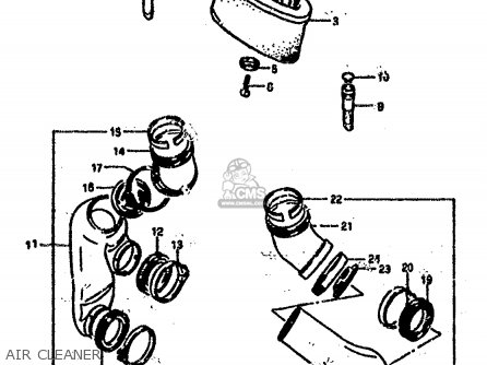 AIR CLEANER - RG500 1986 (G) (E01 E02 E04 E06 E15 E16 E17 E21 22 24 25 34 39)
