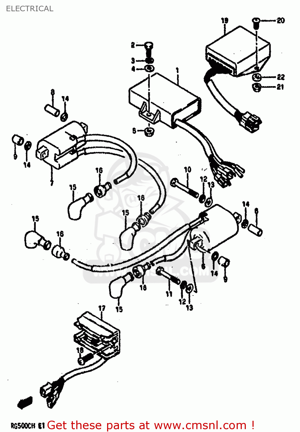 ELECTRICAL RG500C 1987 (H) (E01 E02 E04 E06 E15 16 17 21 22 24 25 34 39 53)