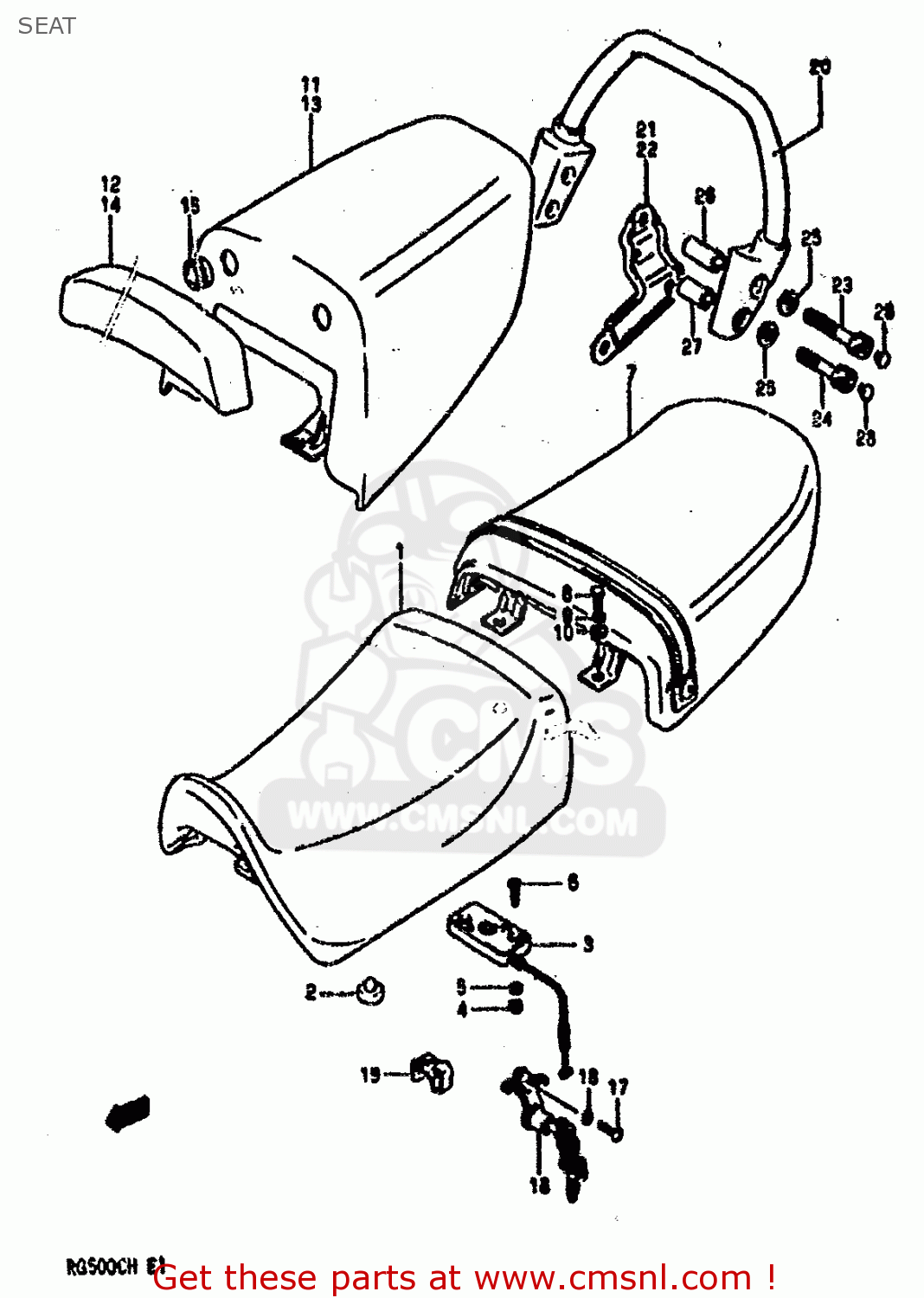 SEAT RG500C 1987 (H) (E01 E02 E04 E06 E15 16 17 21 22 24 25 34 39 53)