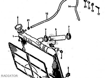 RADIATOR - RG500C 1987 (H) (E01 E02 E04 E06 E15 16 17 21 22 24 25 34 39 53)