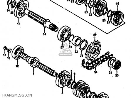 TRANSMISSION - RG500C 1987 (H) (E01 E02 E04 E06 E15 16 17 21 22 24 25 34 39 53)