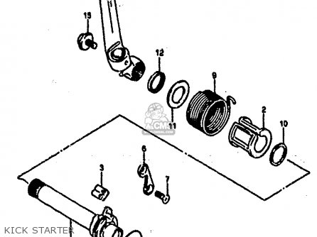 KICK STARTER - RG500C 1987 (H) (E01 E02 E04 E06 E15 16 17 21 22 24 25 34 39 53)