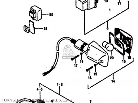 TURNSIGNAL LAMP (E1,E4,E6,E24) - RG500C 1987 (H) (E01 E02 E04 E06 E15 16 17 21 22 24 25 34 39 53)