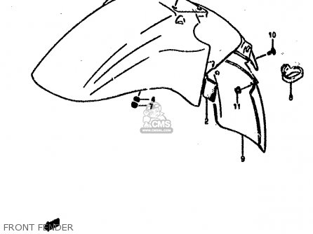 FRONT FENDER - RG500C 1987 (H) (E01 E02 E04 E06 E15 16 17 21 22 24 25 34 39 53)