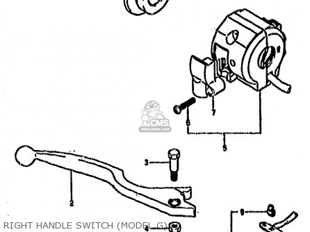 RIGHT HANDLE SWITCH (MODEL G) - RG500C 1987 (H) (E01 E02 E04 E06 E15 16 17 21 22 24 25 34 39 53)