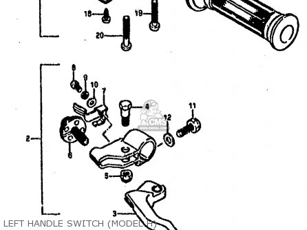 LEFT HANDLE SWITCH (MODEL H) - RG500C 1987 (H) (E01 E02 E04 E06 E15 16 17 21 22 24 25 34 39 53)