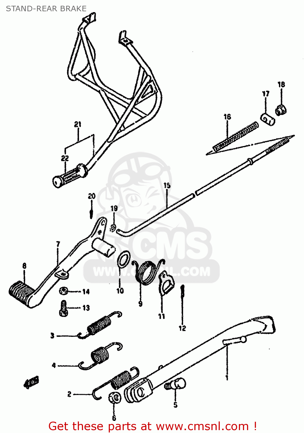 STAND-REAR BRAKE RG80 1988 (J) FRANCE GERMANY (E04 E22)