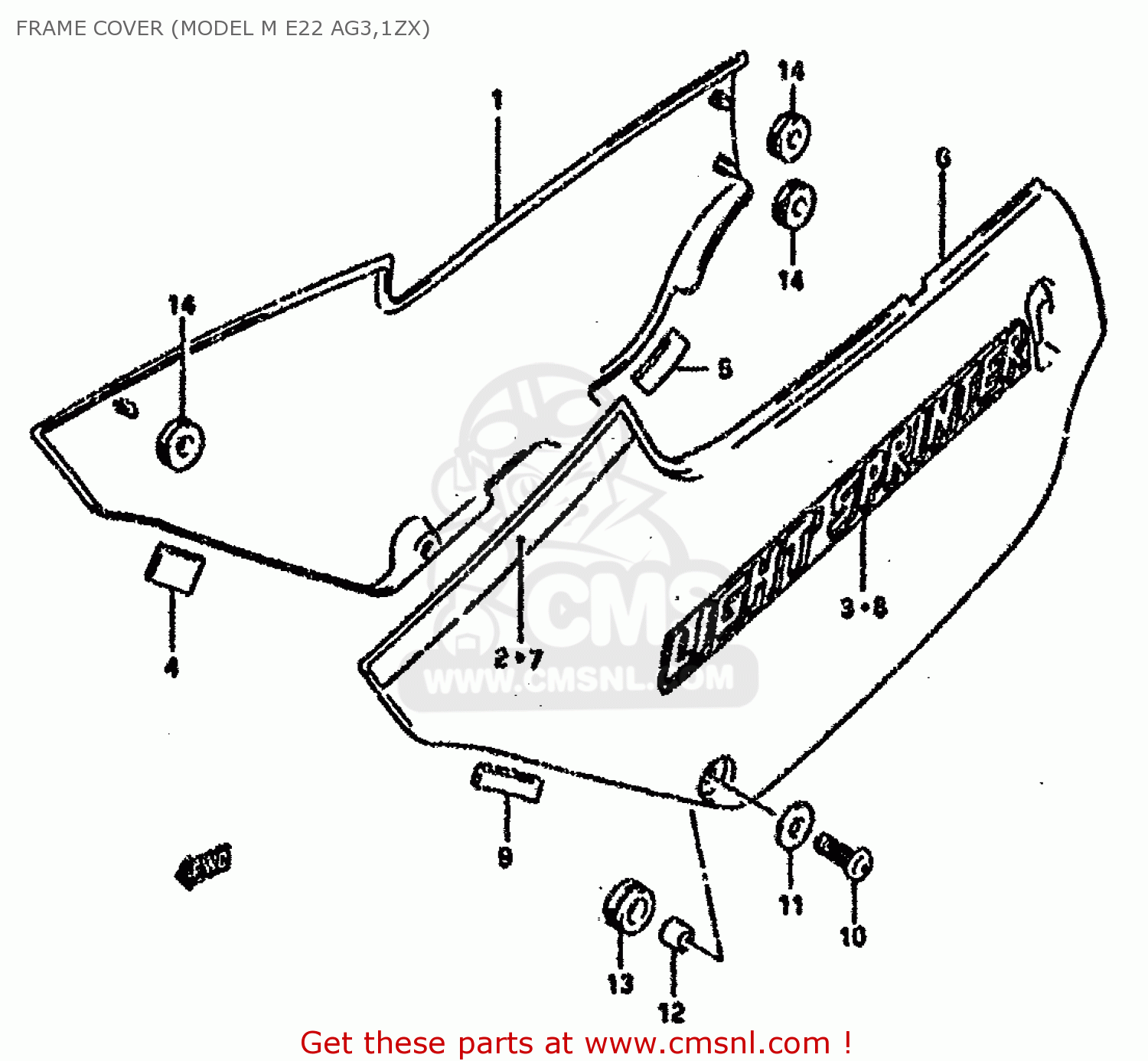 FRAME COVER (MODEL M E22 AG3,1ZX) RG80 1988 (J) FRANCE GERMANY (E04 E22)