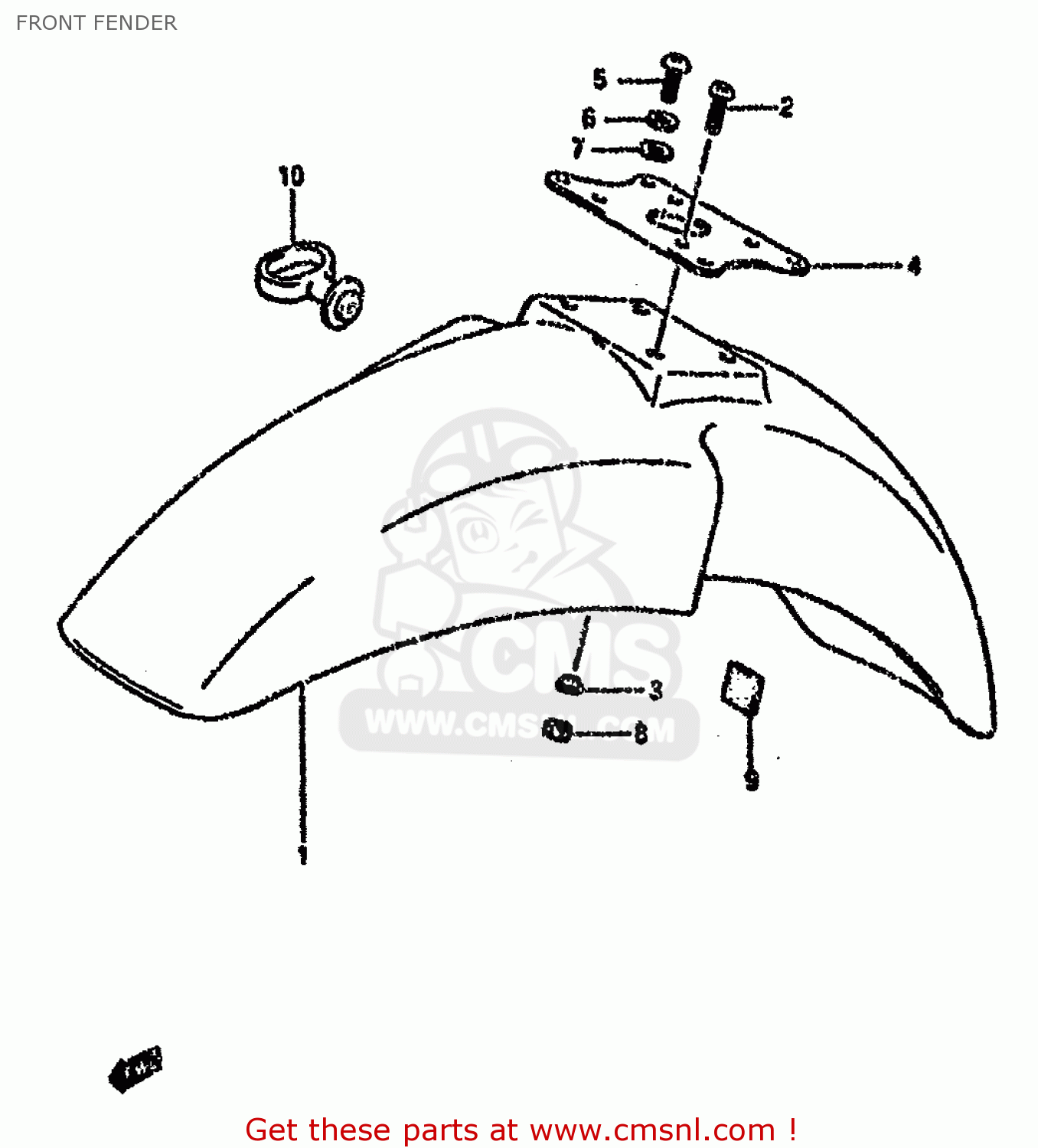 FRONT FENDER RG80 1988 (J) FRANCE GERMANY (E04 E22)