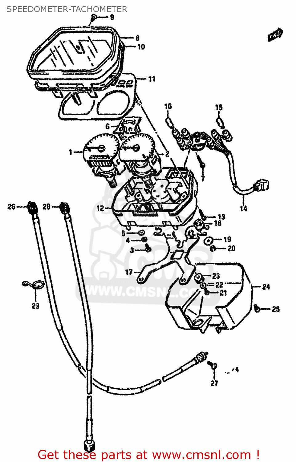 SPEEDOMETER-TACHOMETER RG80 1991 (M) FRANCE GERMANY (E04 E22)