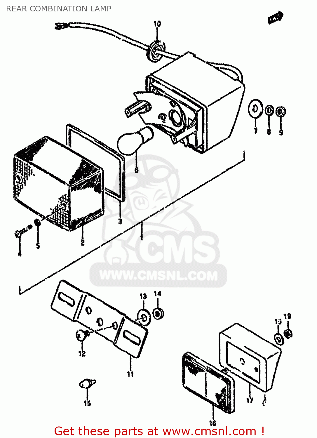REAR COMBINATION LAMP RG80 1991 (M) FRANCE GERMANY (E04 E22)