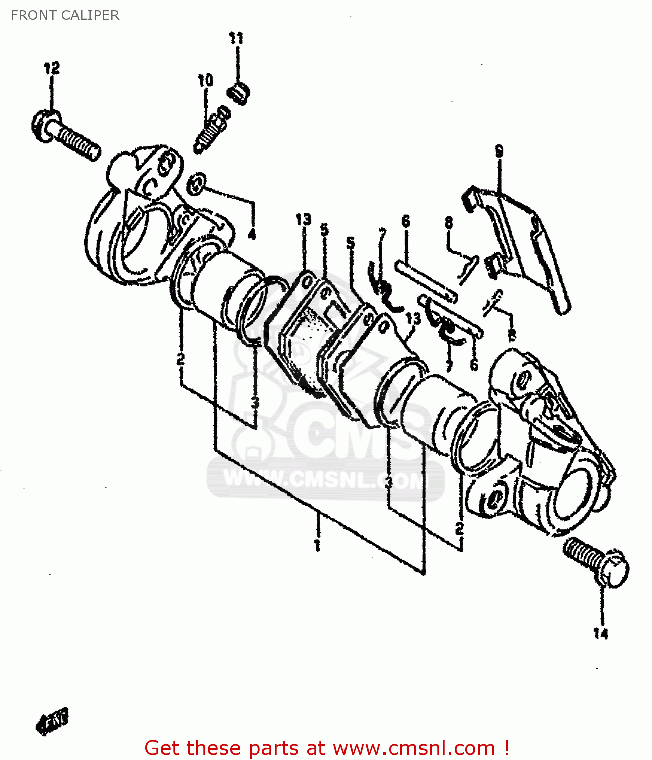 FRONT CALIPER RG80 1991 (M) FRANCE GERMANY (E04 E22)